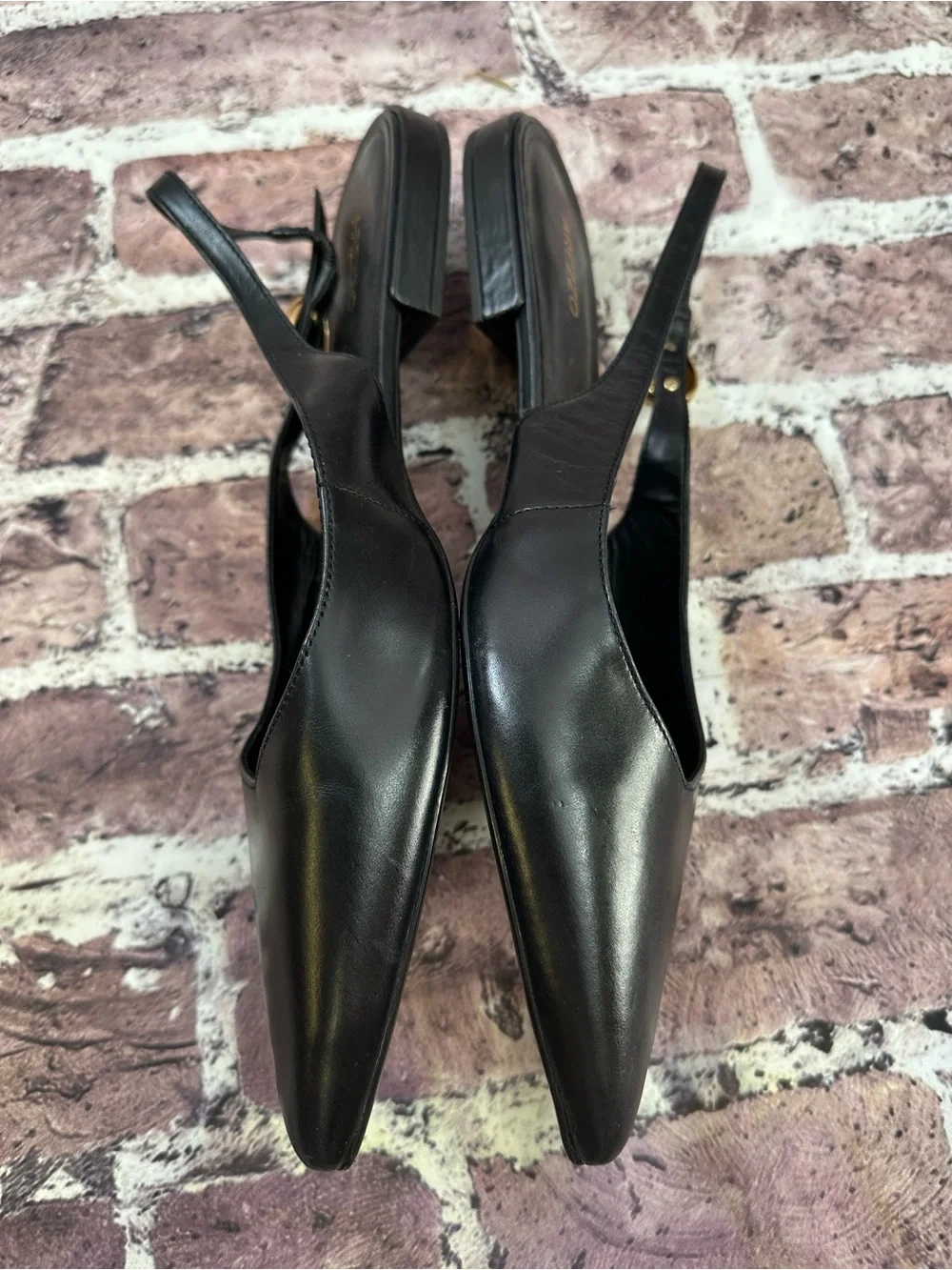 Arezzo Farrah Slingback Pointed Toe Flat NWOT Quiet Luxury Old Money Elegant